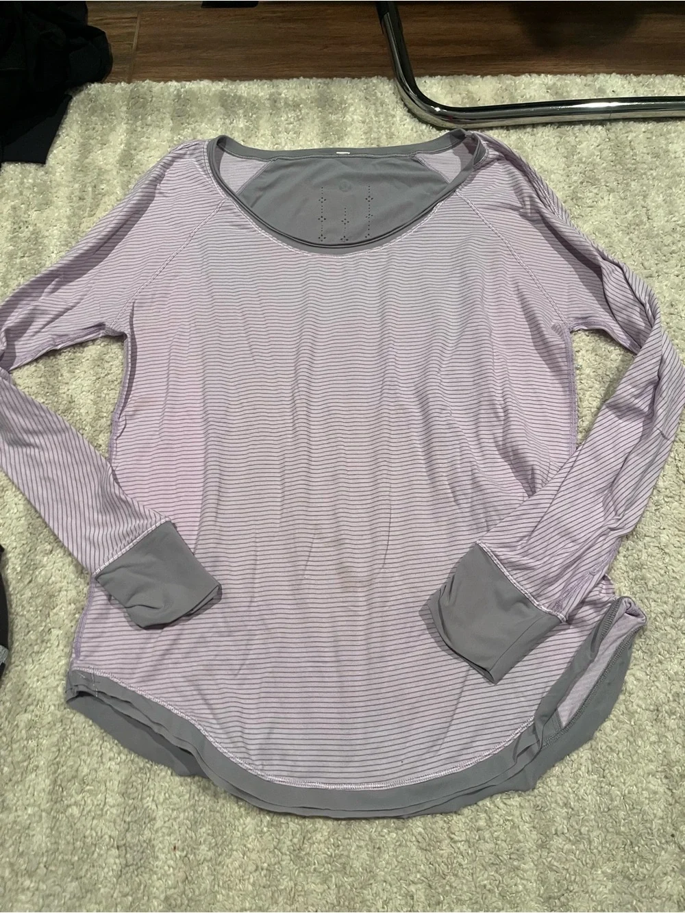 lululemon athletica Lavender Long Sleeve Layered Hem Top